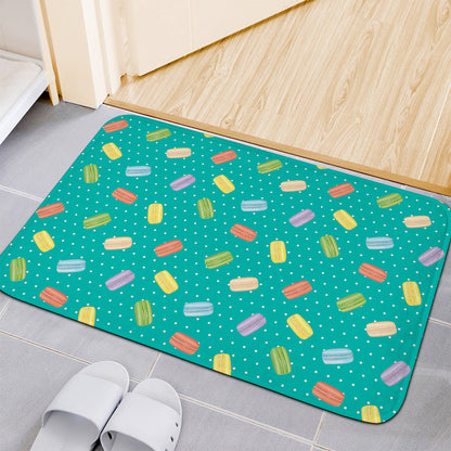 Polka Dot Macaron Pattern Print Indoor Door Mat