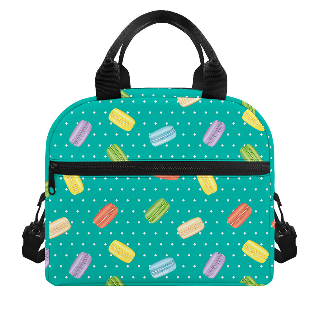 Polka Dot Macaron Pattern Print Insulated Lunch Bag