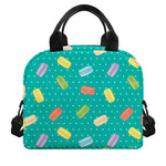 Polka Dot Macaron Pattern Print Insulated Lunch Bag