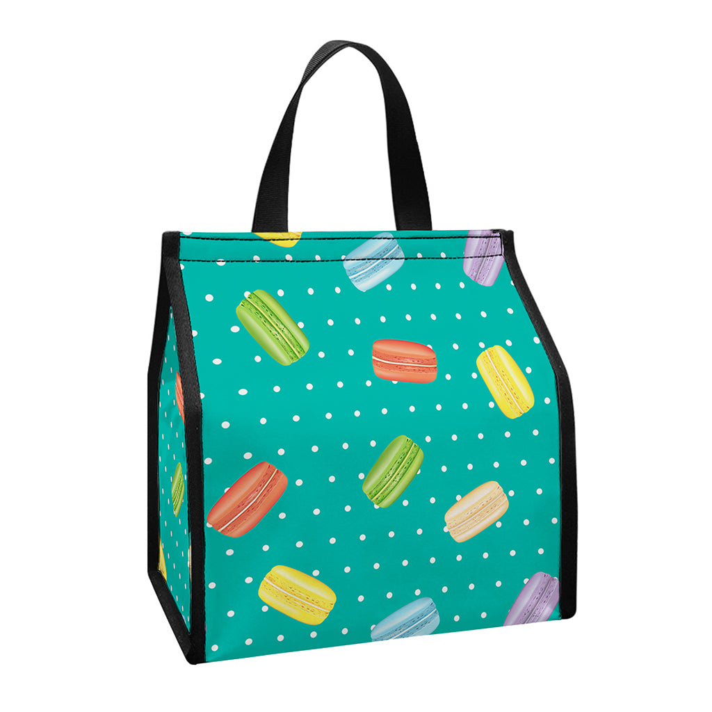 Polka Dot Macaron Pattern Print Insulated Lunch Tote