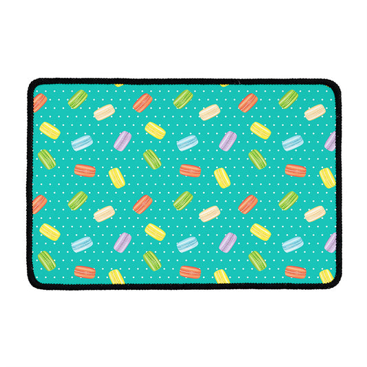 Polka Dot Macaron Pattern Print Kitchen Mat
