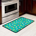 Polka Dot Macaron Pattern Print Kitchen Mat