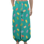 Polka Dot Macaron Pattern Print Lantern Pants