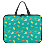 Polka Dot Macaron Pattern Print Laptop Sleeve With Handle