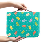 Polka Dot Macaron Pattern Print Leather Bible Cover