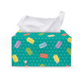 Polka Dot Macaron Pattern Print Leather Tissue Box Cover