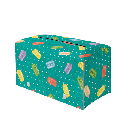 Polka Dot Macaron Pattern Print Leather Tissue Box Cover
