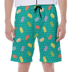 Polka Dot Macaron Pattern Print Men's Beach Shorts