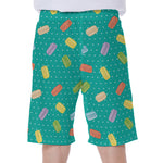 Polka Dot Macaron Pattern Print Men's Beach Shorts
