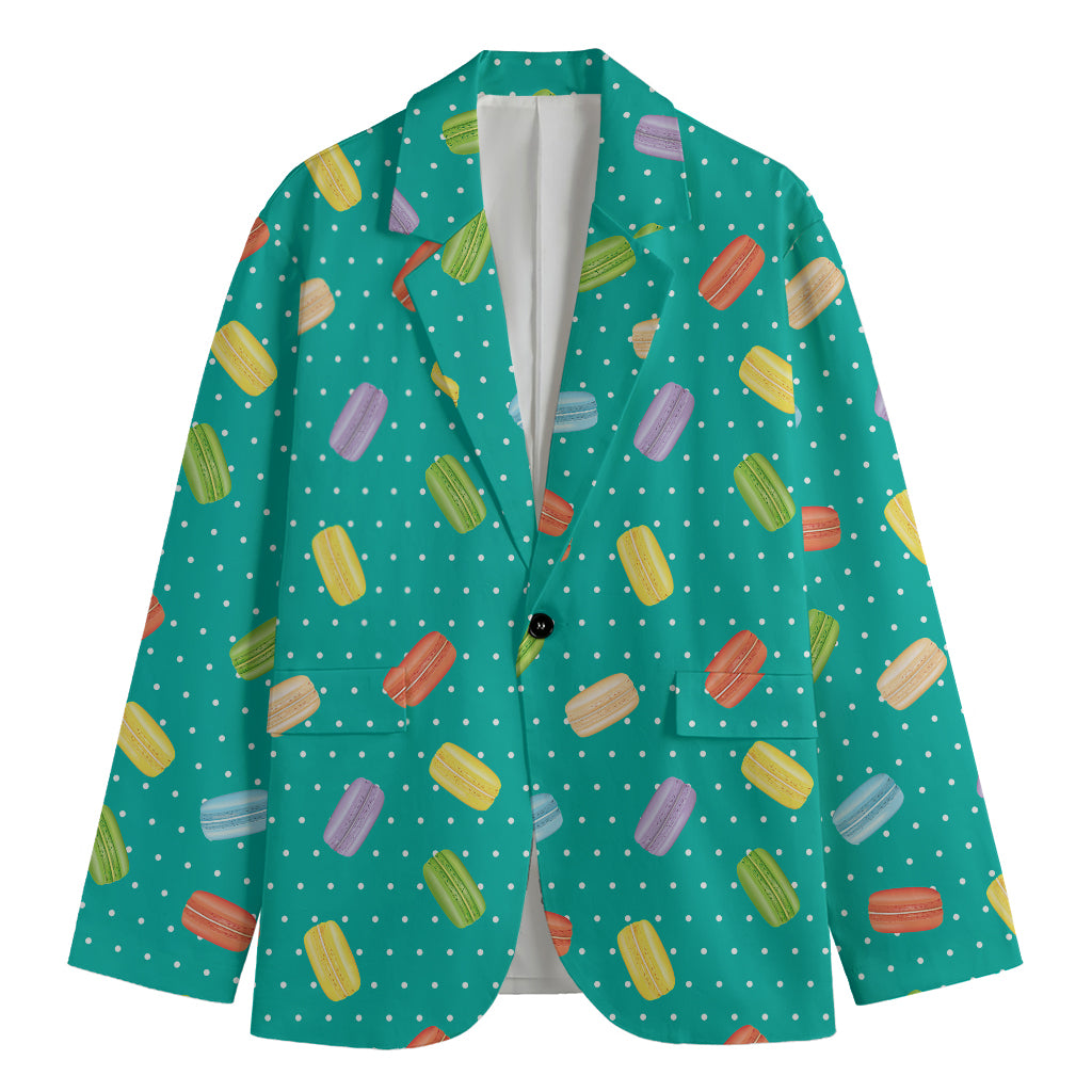 Polka Dot Macaron Pattern Print Men's Blazer