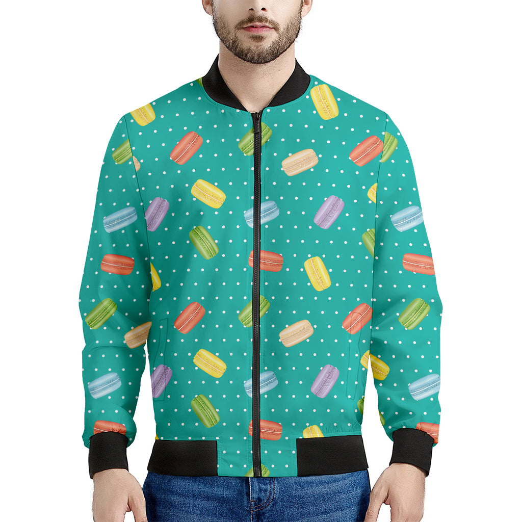 Polka Dot Macaron Pattern Print Men's Bomber Jacket