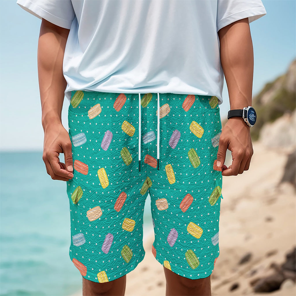 Polka Dot Macaron Pattern Print Men's Cargo Shorts