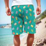 Polka Dot Macaron Pattern Print Men's Cargo Shorts