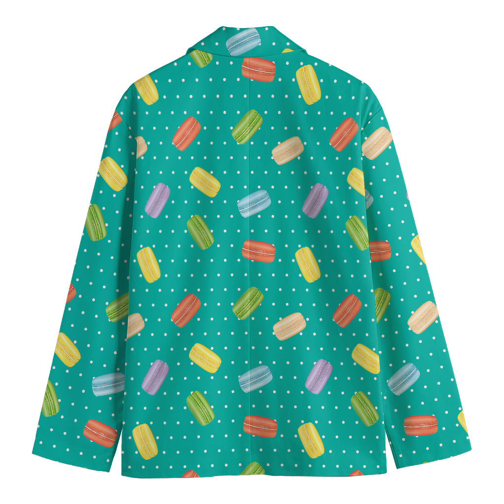 Polka Dot Macaron Pattern Print Men's Cotton Blazer