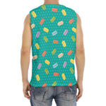 Polka Dot Macaron Pattern Print Men's Fitness Tank Top