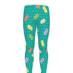 Polka Dot Macaron Pattern Print Men's leggings