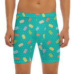 Polka Dot Macaron Pattern Print Men's Long Boxer Briefs