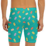 Polka Dot Macaron Pattern Print Men's Long Boxer Briefs