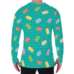 Polka Dot Macaron Pattern Print Men's Long Sleeve T-Shirt