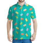 Polka Dot Macaron Pattern Print Men's Polo Shirt