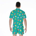 Polka Dot Macaron Pattern Print Men's Rompers
