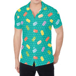 Polka Dot Macaron Pattern Print Men's Shirt