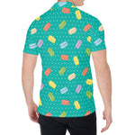 Polka Dot Macaron Pattern Print Men's Shirt