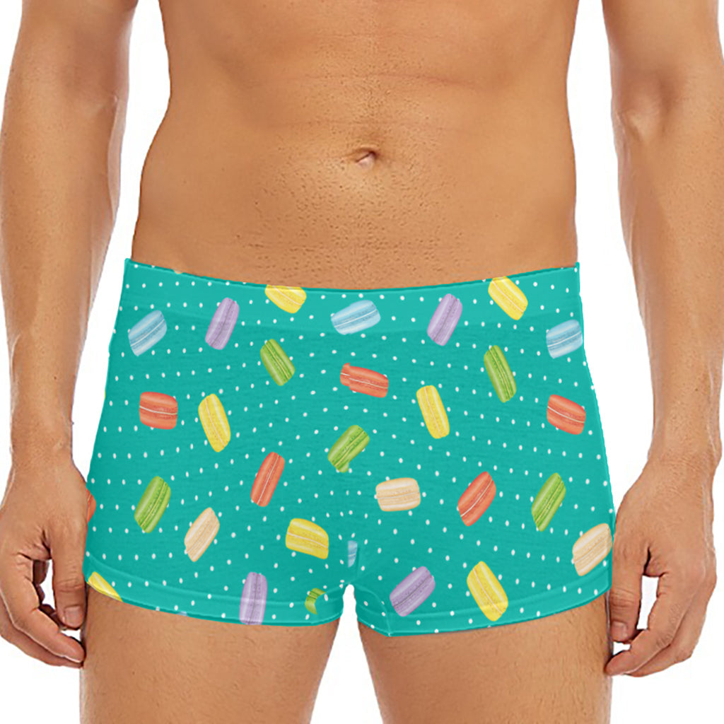 Polka Dot Macaron Pattern Print Men's Short Boxer Briefs