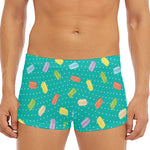 Polka Dot Macaron Pattern Print Men's Short Boxer Briefs