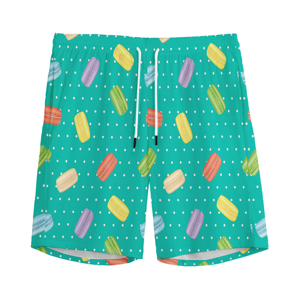 Polka Dot Macaron Pattern Print Men's Sports Shorts