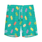 Polka Dot Macaron Pattern Print Men's Sports Shorts