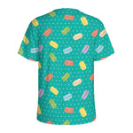 Polka Dot Macaron Pattern Print Men's Sports T-Shirt