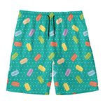 Polka Dot Macaron Pattern Print Men's Swim Trunks