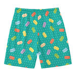 Polka Dot Macaron Pattern Print Men's Swim Trunks