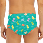Polka Dot Macaron Pattern Print Men's Triangle Swim Briefs