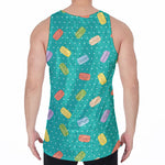 Polka Dot Macaron Pattern Print Men's Velvet Tank Top