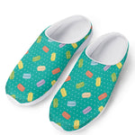 Polka Dot Macaron Pattern Print Mesh Casual Shoes
