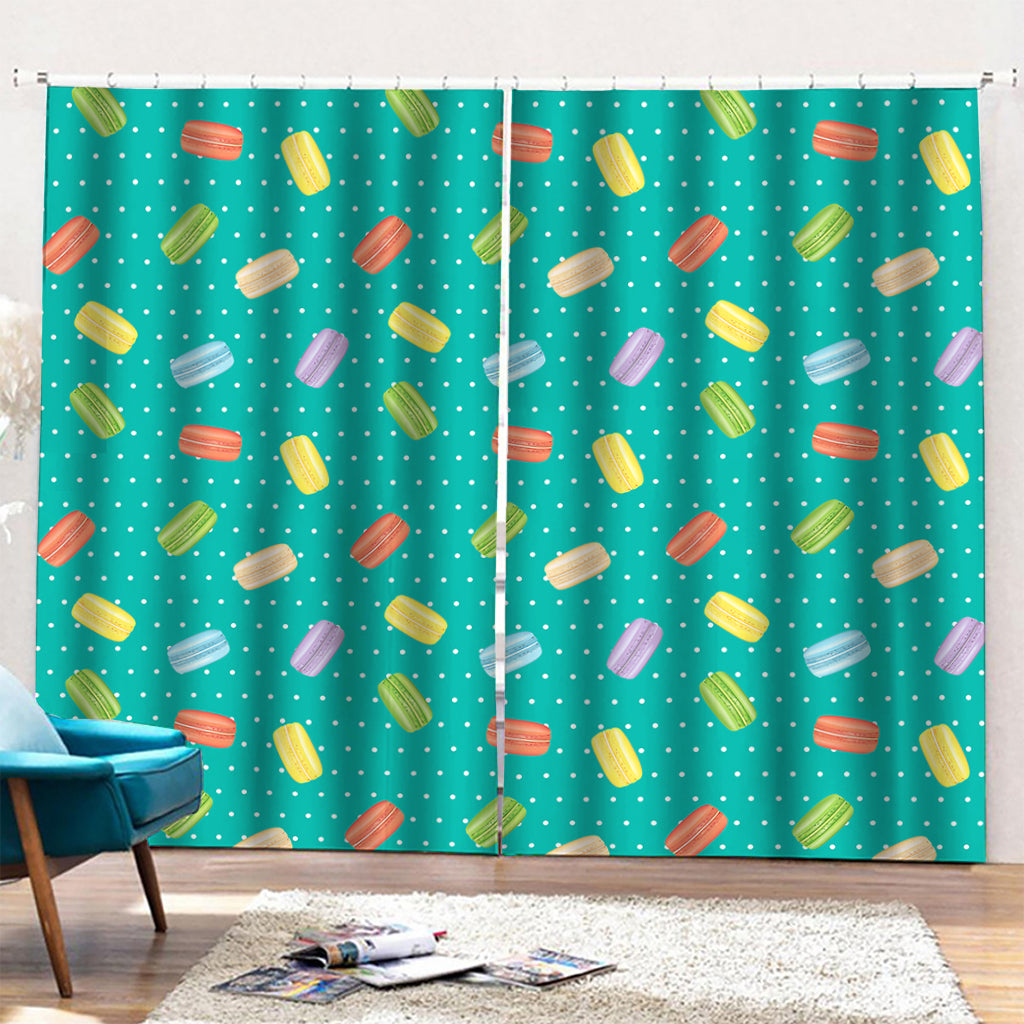 Polka Dot Macaron Pattern Print Pencil Pleat Curtains