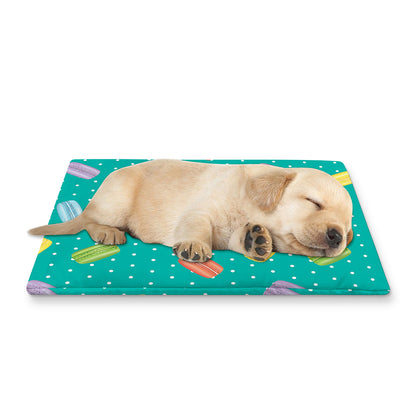 Polka Dot Macaron Pattern Print Pet Cooling Mat Cover