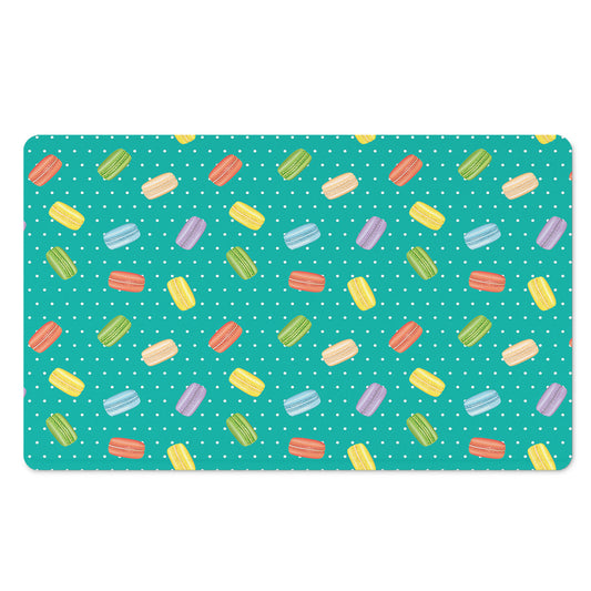 Polka Dot Macaron Pattern Print Polyester Doormat