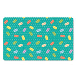 Polka Dot Macaron Pattern Print Polyester Doormat