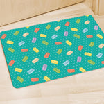 Polka Dot Macaron Pattern Print Polyester Doormat