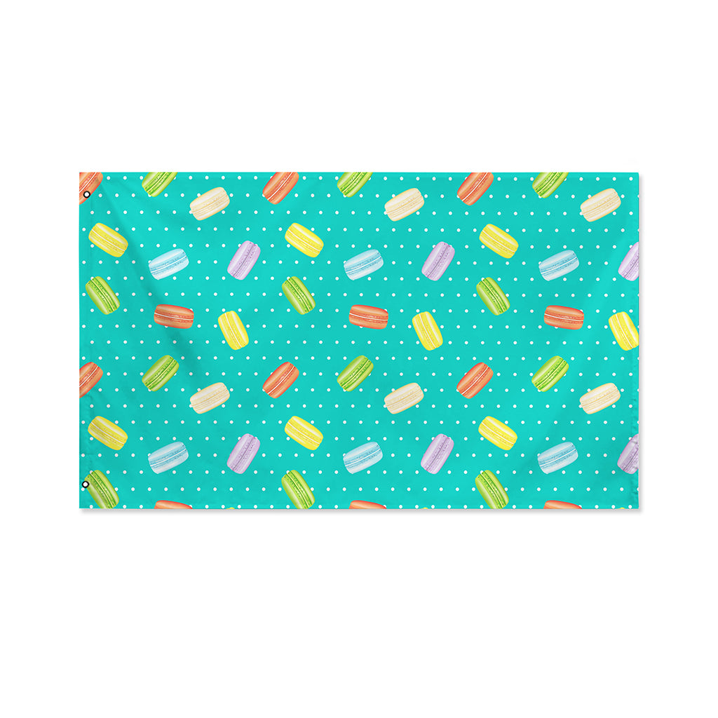 Polka Dot Macaron Pattern Print Polyester Flag