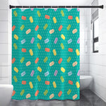 Polka Dot Macaron Pattern Print Premium Shower Curtain