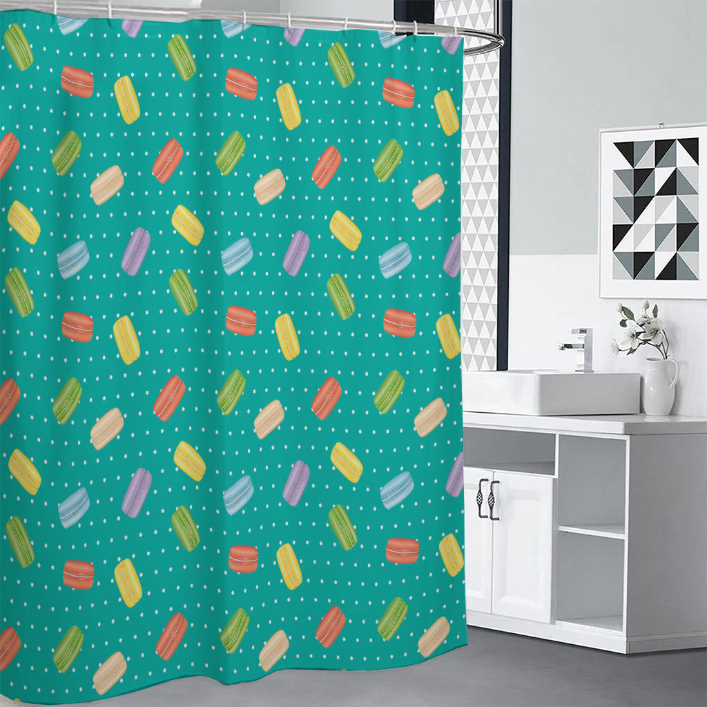 Polka Dot Macaron Pattern Print Premium Shower Curtain