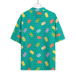 Polka Dot Macaron Pattern Print Rayon Hawaiian Shirt