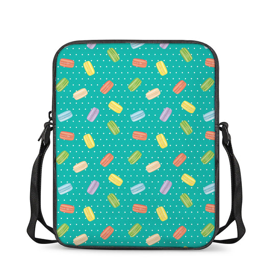 Polka Dot Macaron Pattern Print Rectangular Crossbody Bag