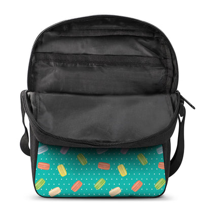 Polka Dot Macaron Pattern Print Rectangular Crossbody Bag