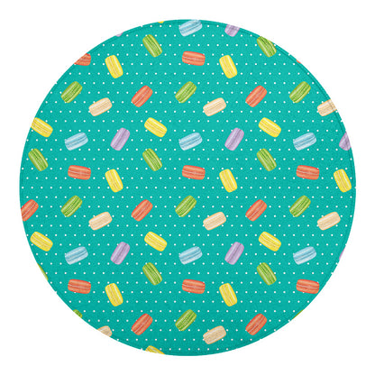 Polka Dot Macaron Pattern Print Round Blanket