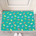 Polka Dot Macaron Pattern Print Rubber Doormat